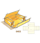 0403 One Piece Folder with Air Cell/End Buffers, Protect All or Bookwrap